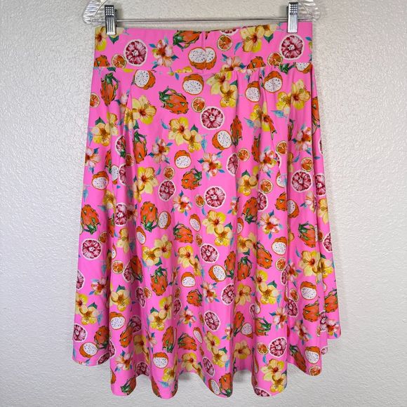 Elhoffer Essentials Skirt Women Large Katie Lynn Dragonfruit Queen Hi Low Pocket - Picture 2 of 11